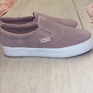 Superga Suede Platform Slip-On Sneakers